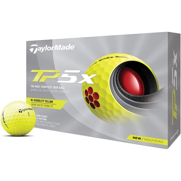 TaylorMade TP5x Modell 2021 Golfbälle gelb Neu & OVP