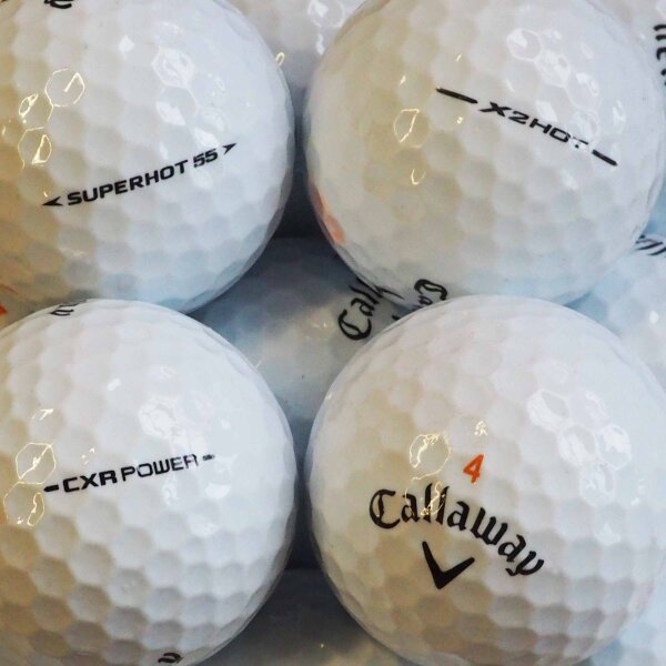 50 Callaway Mix Golfbälle - AAA-AA - Lakeballs - weiß 